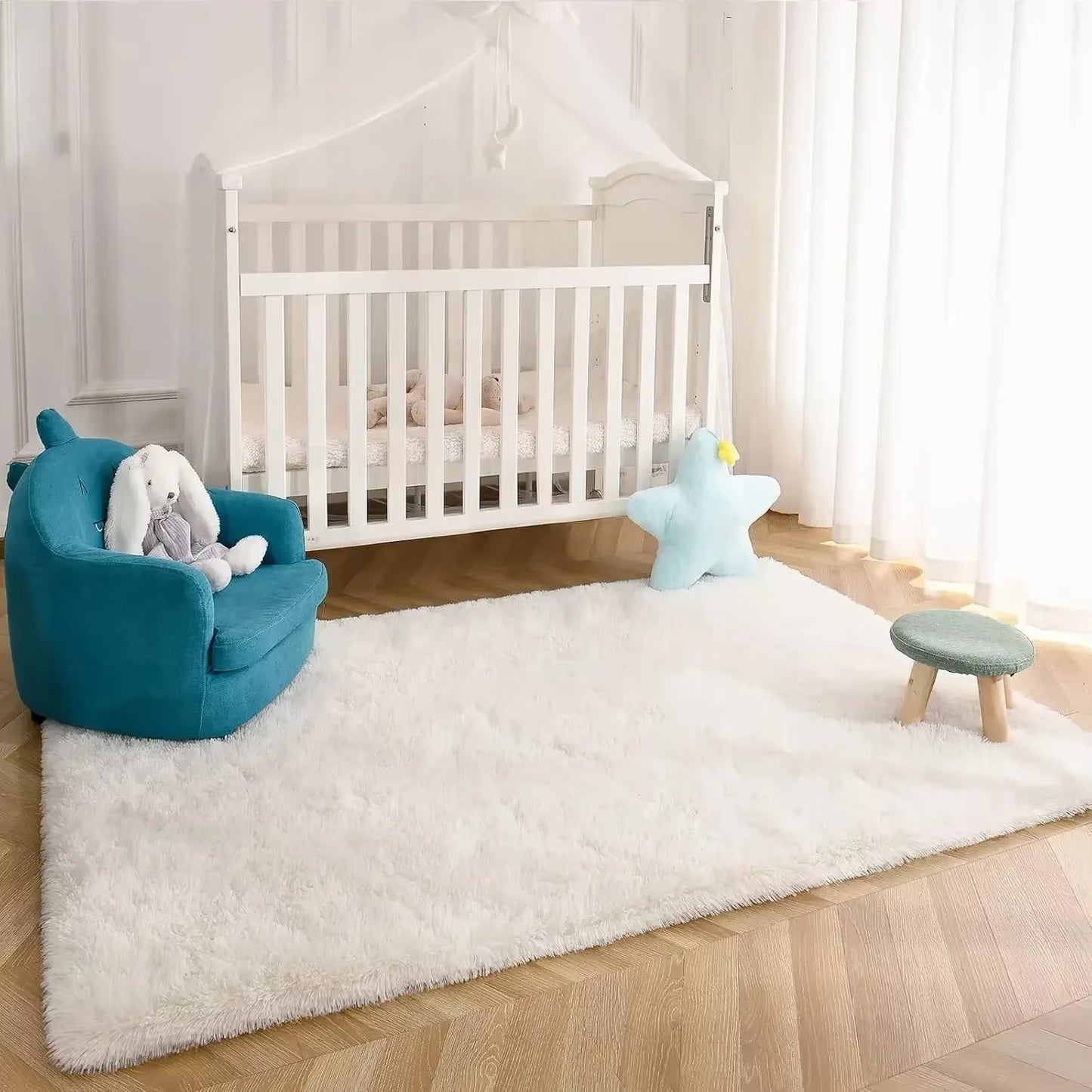 Sheepskin Rug Silk Wool Rugs for Bedroom and Living Room Decor Fur Rugs